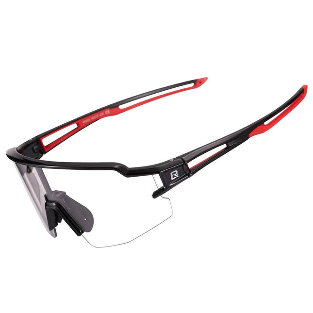 648 Photochromic Rockbros 10173 UV400 Cycling Glasses - Black and Red