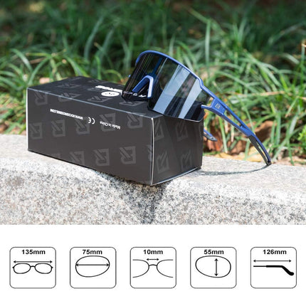 2239Lunettes de cyclisme photochromiques UV400 Rockbros 10174 - Bleu