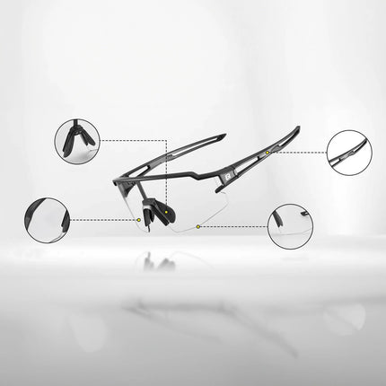 623 Photochromic UV400 Cycling Glasses Rockbros - Black