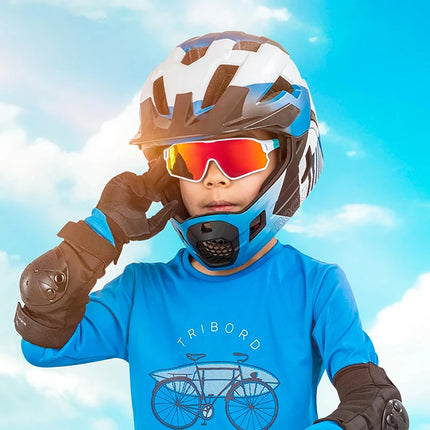 1237Lunettes de vélo polarisées Rockbros pour enfants de 8 à 14 ans
