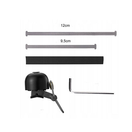 1729Sonnette de vélo retro Rockbros 15-1BBK - Negra