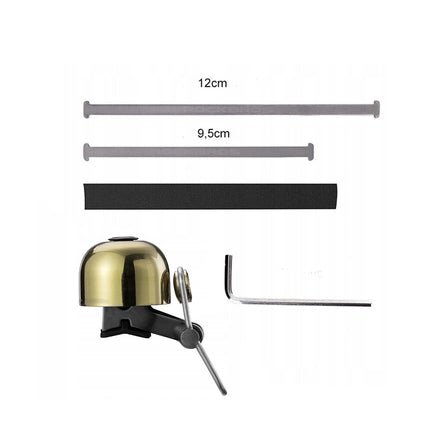 706Campanello per bicicletta retrò Rockbros - oro