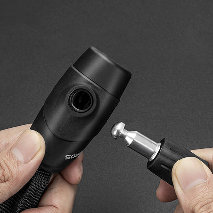 1768 Antivol para bicicleta con combinación y llave Rockbros - negro