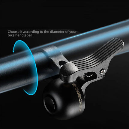 2428Rockbros Timbre de bicicleta para lado derecho del manillar - Negro
