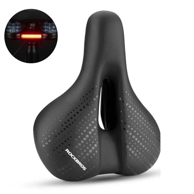 841 Mountain Bike Saddle + Rockbros Lamp - Black
