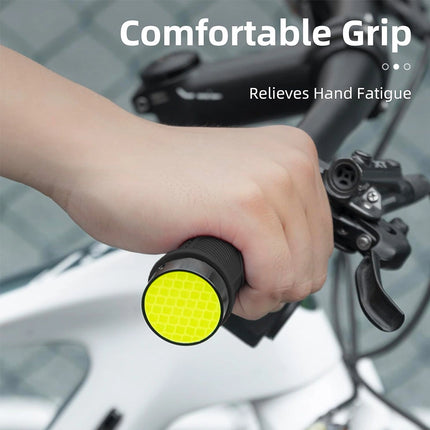 1742 Paar Fahrradgriffe mit Reflektoren - schwarz