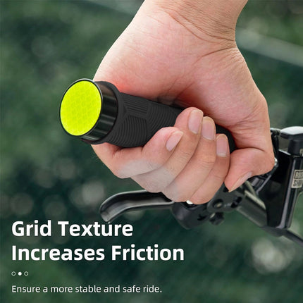 1742 Paar Fahrradgriffe mit Reflektoren - schwarz