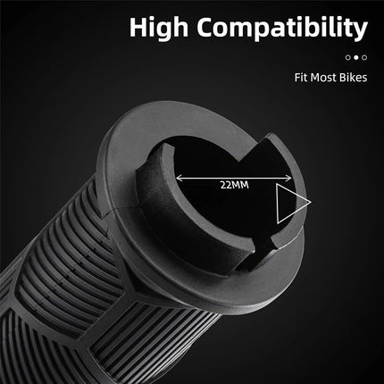 1742 Paar Fahrradgriffe mit Reflektoren - schwarz