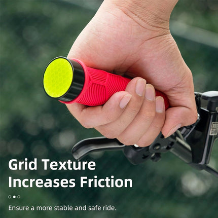 656 Manopole per bici Rockbros con riflettore rosso