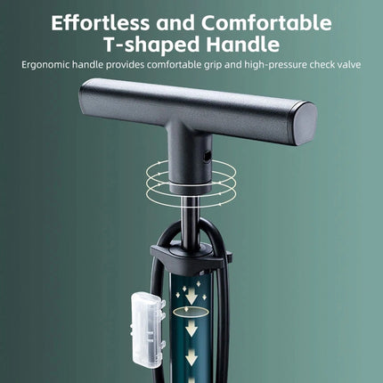 1410Pompa da bicicletta a piedistallo Rockbros - nera