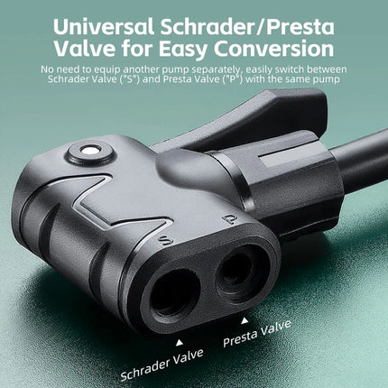 1410Pompa da bicicletta a piedistallo Rockbros - nera