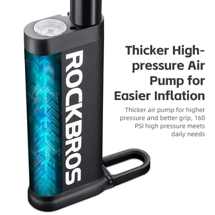 1410Pompa da bicicletta a piedistallo Rockbros - nera