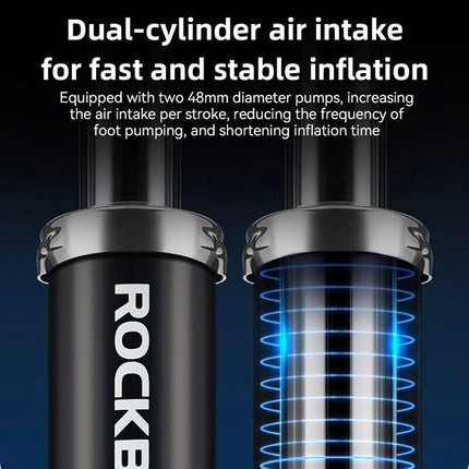 971Pompa a Piede Rockbros con Display - Nera