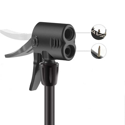 1161Pompe à vélo à pied Rockbros avec manomètre - noir