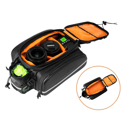 411Sacoche de porte-bagages arrière pour vélo, extensible à 35 L