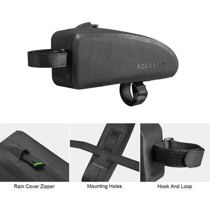 2296Bolsa de cuadro de bicicleta Rockbros impermeable, 1,6 L