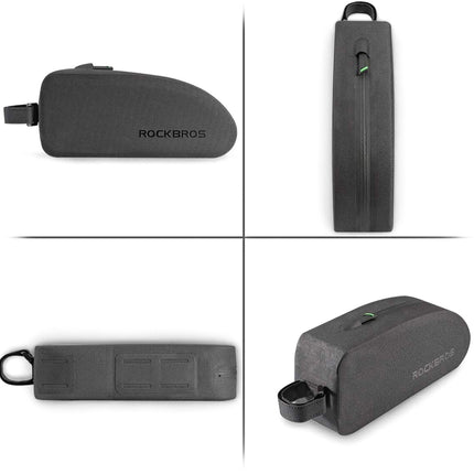 570Sacoche de cadre de vélo étanche 1,5 L, noire