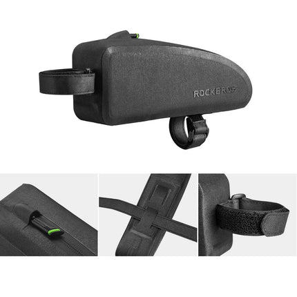 570Sacoche de cadre de vélo étanche 1,5 L, noire