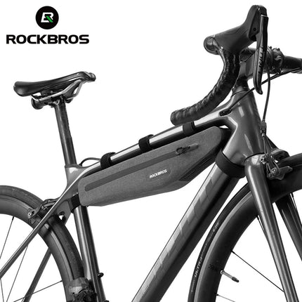 628Borsa da bicicletta impermeabile Rockbros AS-052 per telaio - grigio