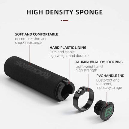 431 Pair of sponge bike handles - black