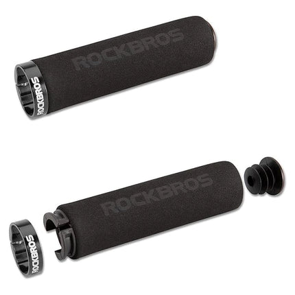 431 Pair of sponge bike handles - black