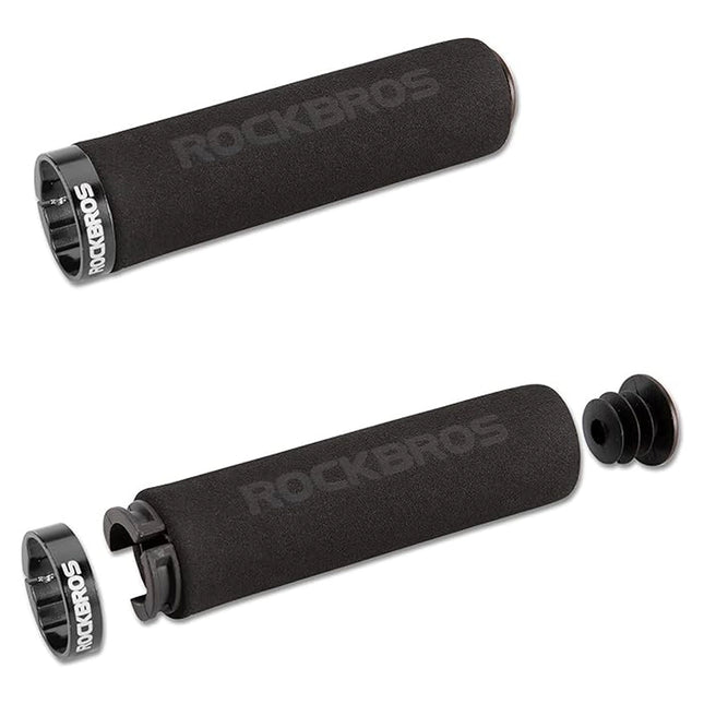 431 Pair of sponge bike handles - black