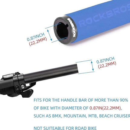 847 Coppia di manopole per bici in spugna - blu e nero