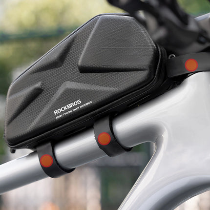 1031Rockbros Sac de vélo rigide pour cadre, tube supérieur, 1.4L - Noir