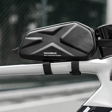 1031Rockbros Sac de vélo rigide pour cadre, tube supérieur, 1.4L - Noir