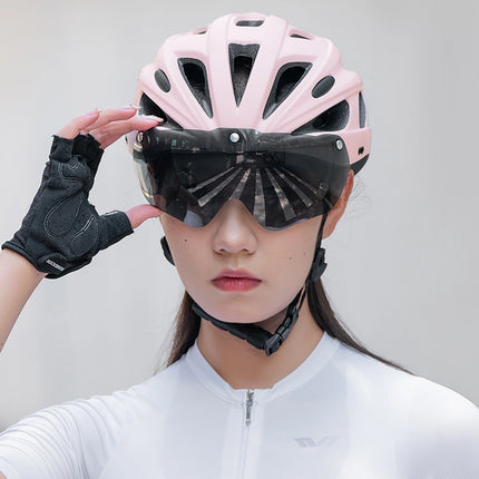771Casco da bici Rockbros visiera occhiali di protezione UV Rosa