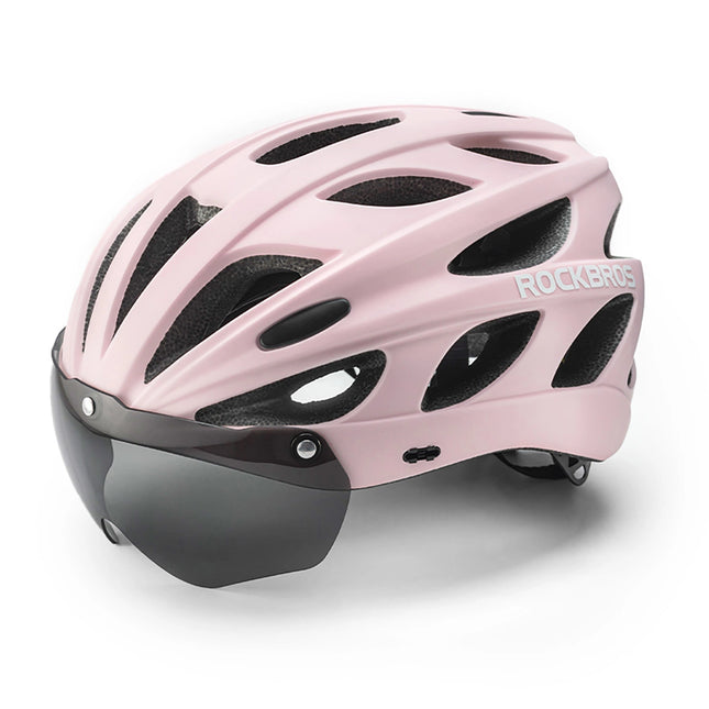 771Casco da bici Rockbros visiera occhiali di protezione UV Rosa