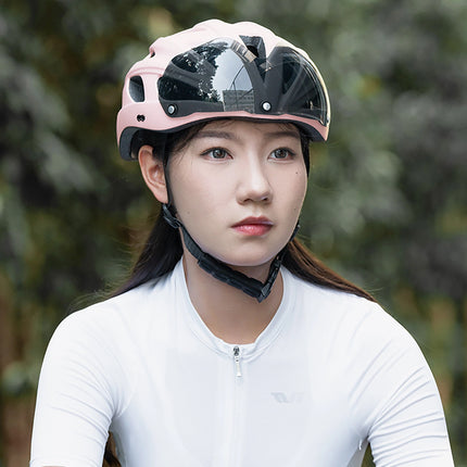 771Casco da bici Rockbros visiera occhiali di protezione UV Rosa