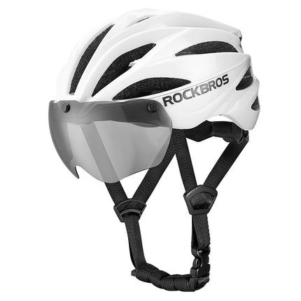 1782 Casco de bicicleta Rockbros visera gafas de protección UV Blanco