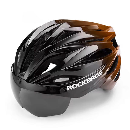 699Casque de vélo Rockbros  visière lunettes de protection UV  Marron
