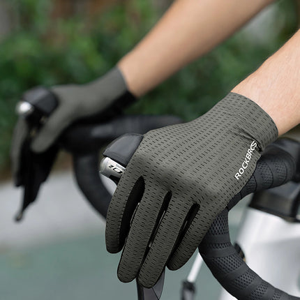 938 Full breathable cycling gloves Rockbros - Green