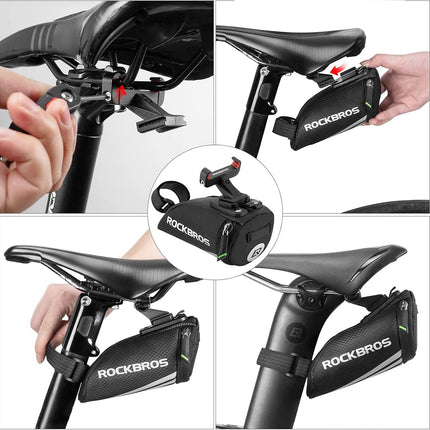 1438 Rockbros bike saddle bag - black