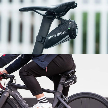 1438 Rockbros bike saddle bag - black