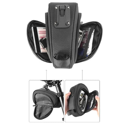 1488Saco de bicicleta Rockbros sob o selim - preto