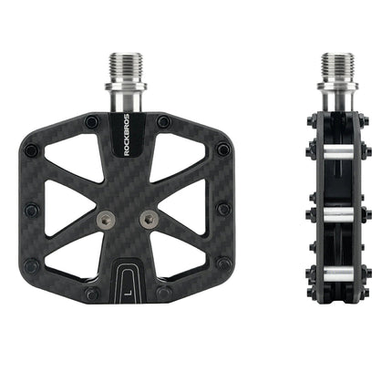 Platta pedaler i T700-kolfiber ROCKBROS