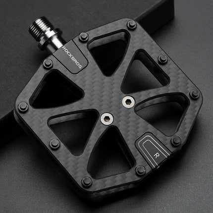Platta pedaler i T700-kolfiber ROCKBROS