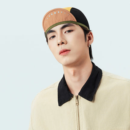 590 Casquette da ciclismo Rockbros con visiera, copri-casco - giallo