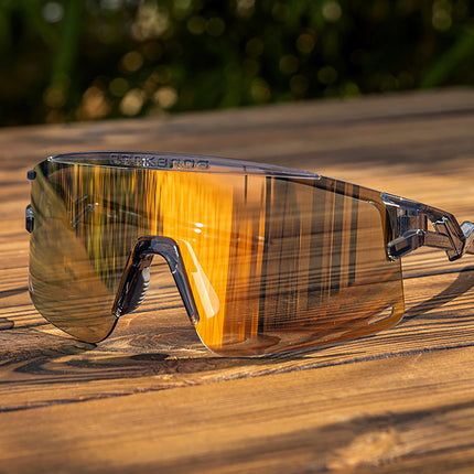 1018Lunettes de cyclisme photochromiques avec protection UV - Noir