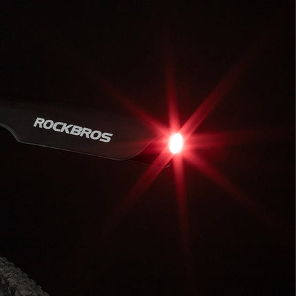 1572Garde-boue Rockbros avec lumière LED rouge - noir