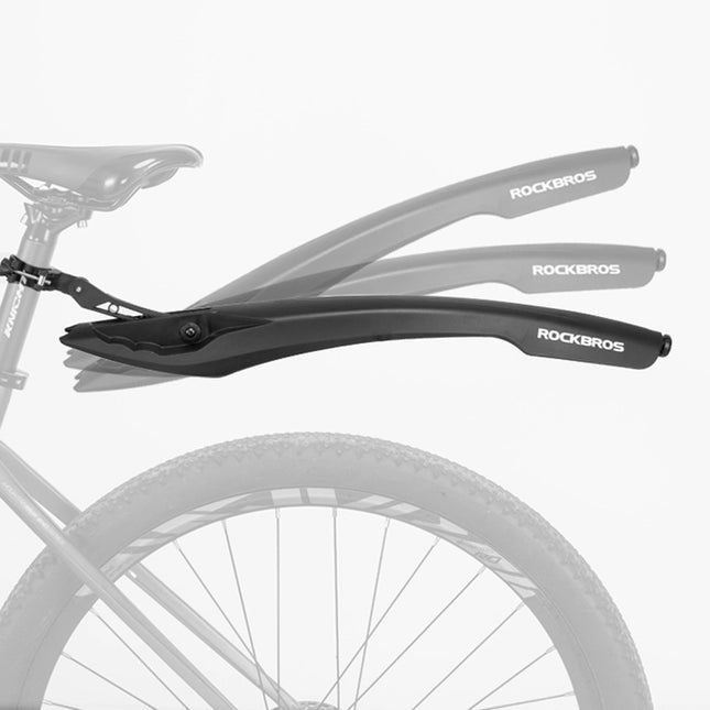 1572Parafango Rockbros con luce LED rossa - nero