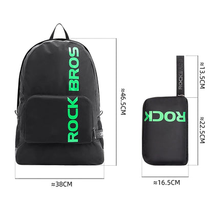 2240 Mochila deportiva plegable Rockbros H10-BK 18 L - negro