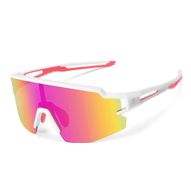 1428 Children's cycling glasses, polarized, UV protection - White/pink