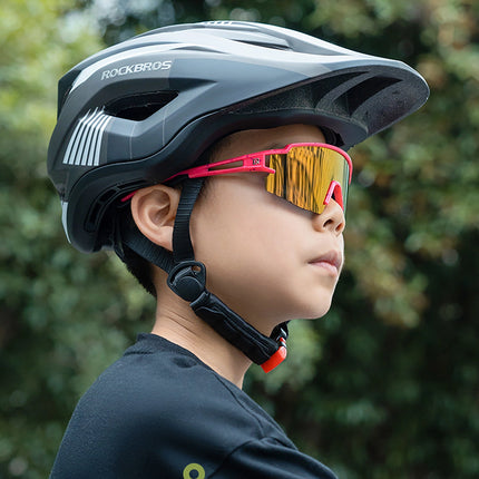 717Rockbros Occhiali da ciclismo polarizzati UV per bambini - Rosa