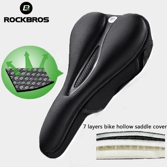 1148Selle de vélo en gel de silicone taille M - Noir