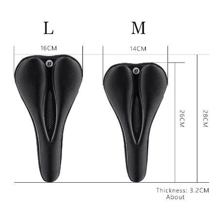 1148Selle de vélo en gel de silicone taille M - Noir