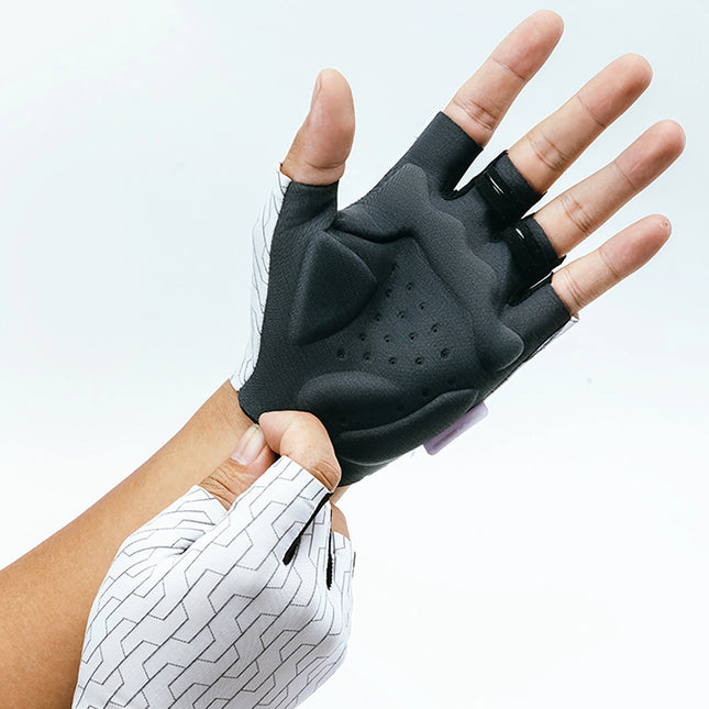 1430 Rockbros MTB Cycling Gloves - White and Black